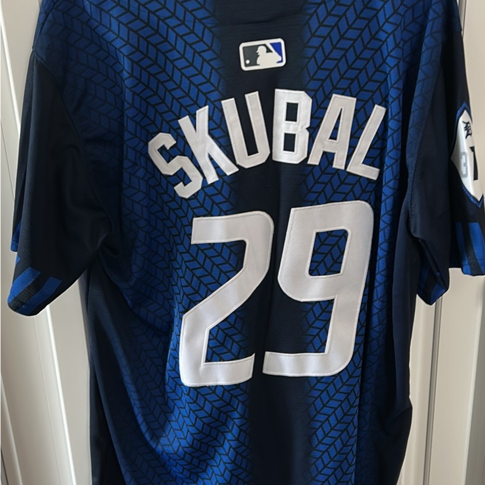 Nike Blue and Navy MLB Genuine Merchandise Jersey